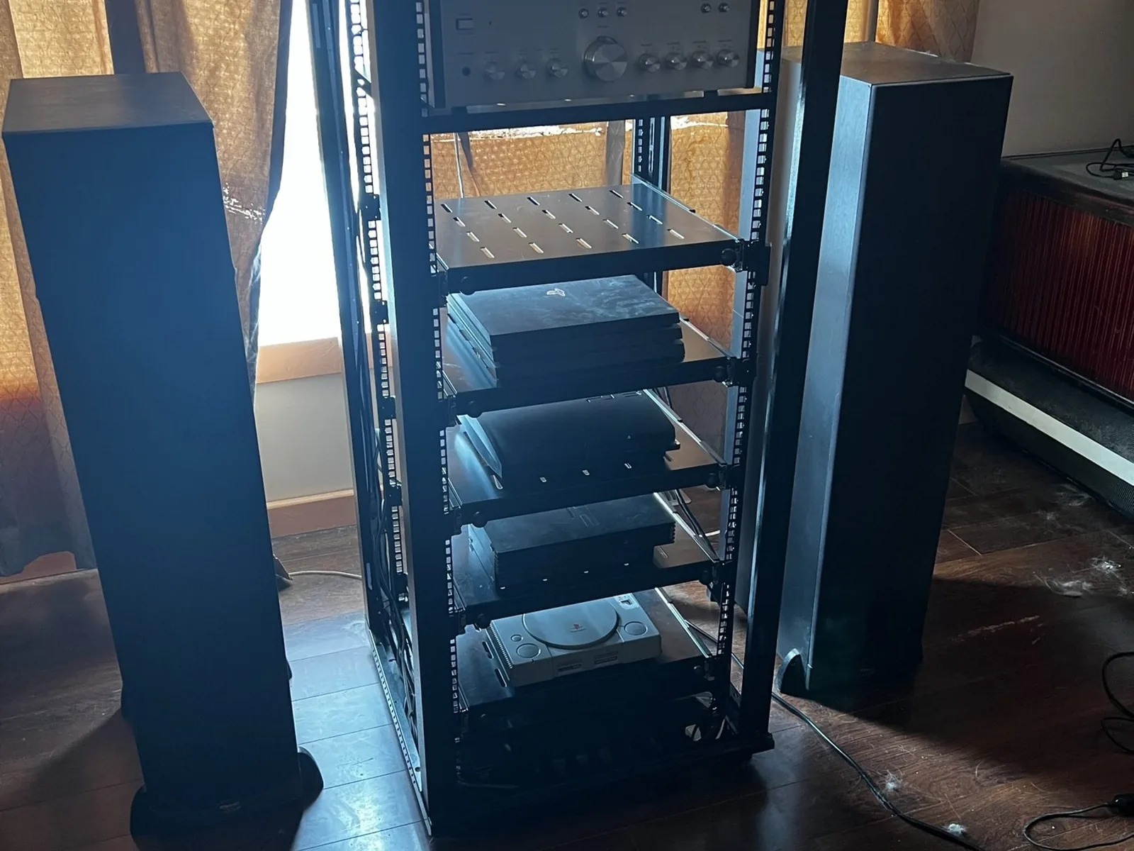 Illuminated PlayStation restoration rack