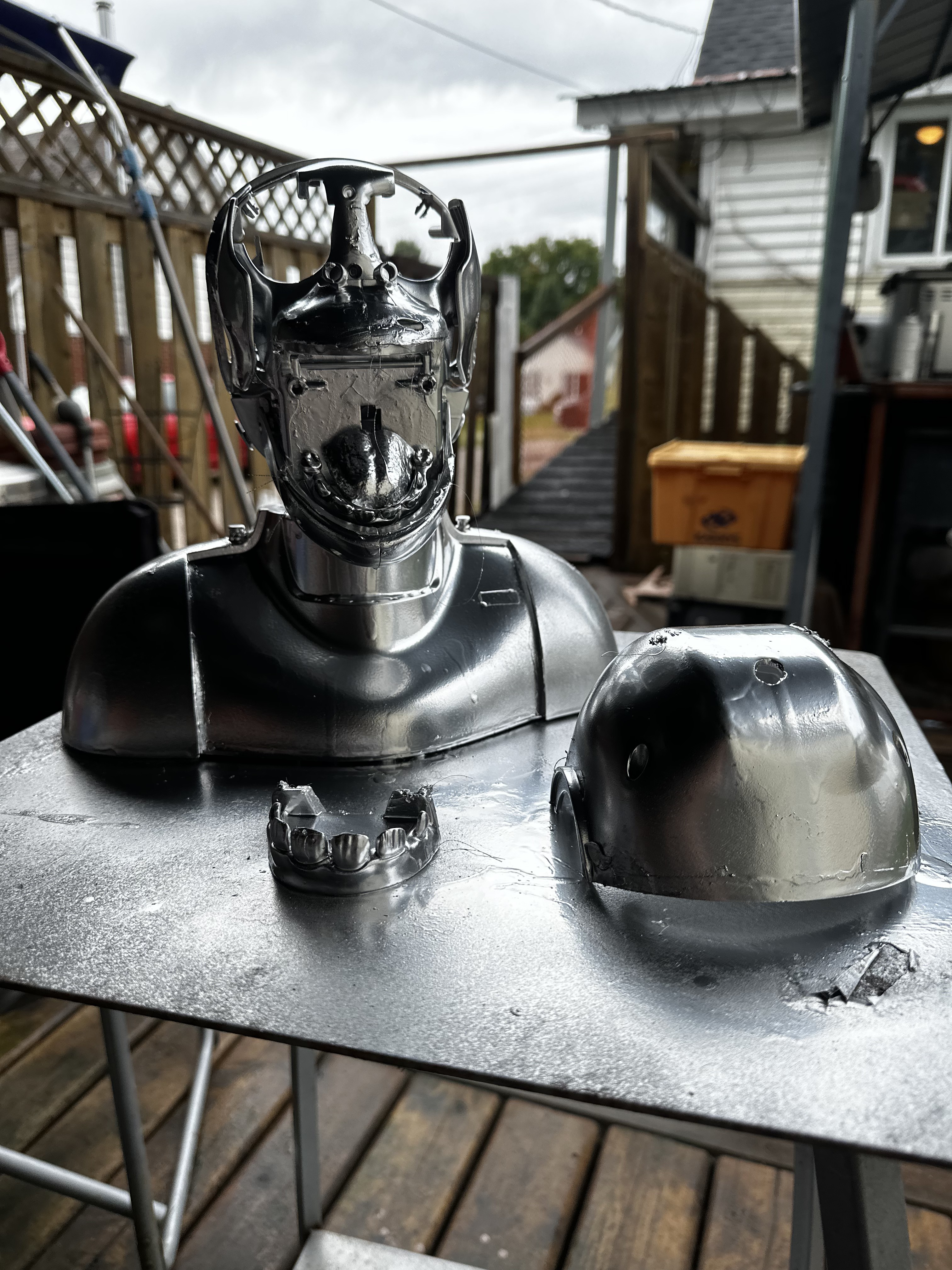 Spray paint test on Huey shell